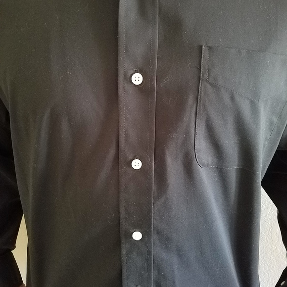 LAUREN RALPH LAUREN BLACK BUTTON SHIRT 16 34/35 - Picture 3 of 6